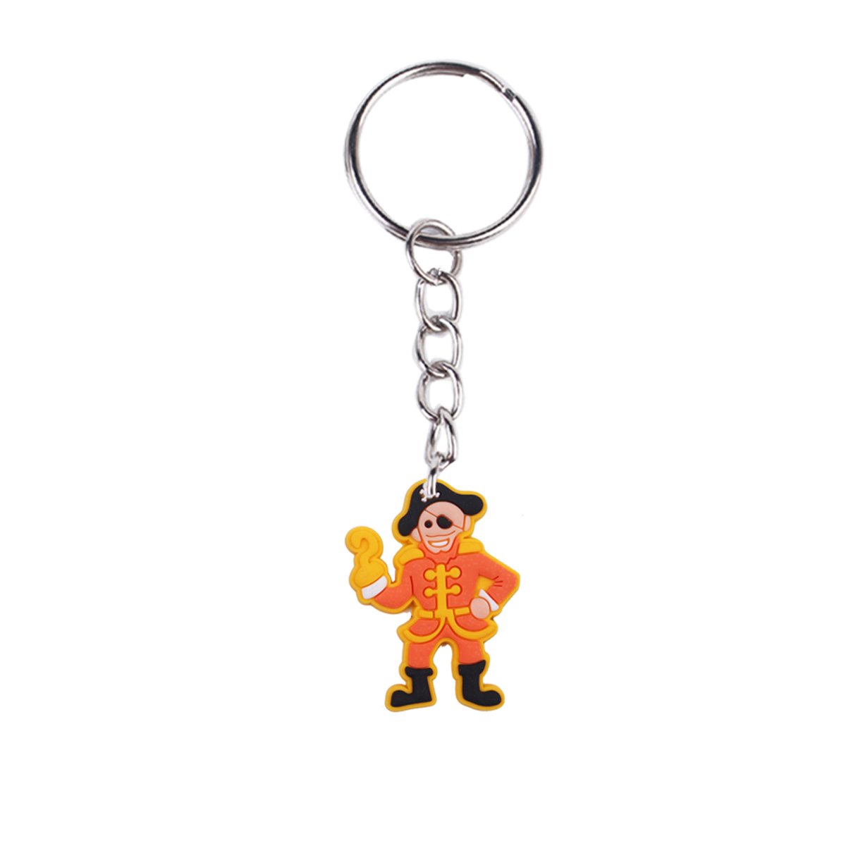 New Arrival Wholesale Cartoon Pirate PVC rubber Key Chains Promotion sale Designer Key Chains Ring Custom Shape Logo Gifts