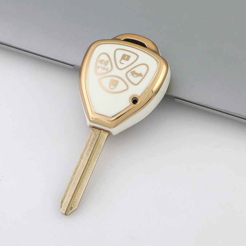 Factory sales Car key cover Gold edge TPU car key case For Toyota Avensis Land Cruiser Prado 150 Key Accessories Car Key holder