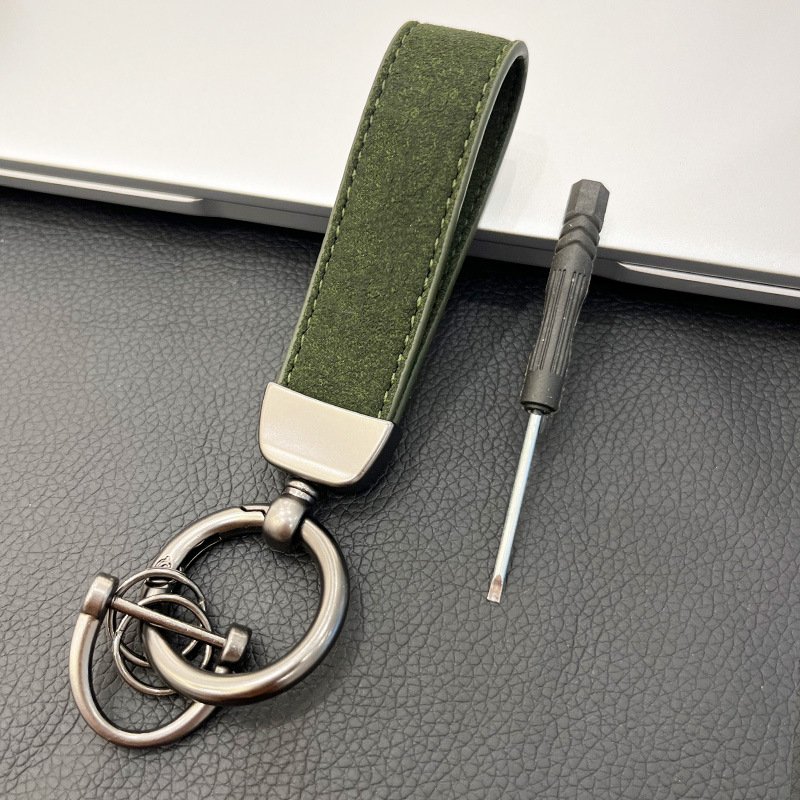 Genuine Leather Key Chains with Metal Plastic and Alloy Stylish Accessories for Car Bag Home Use