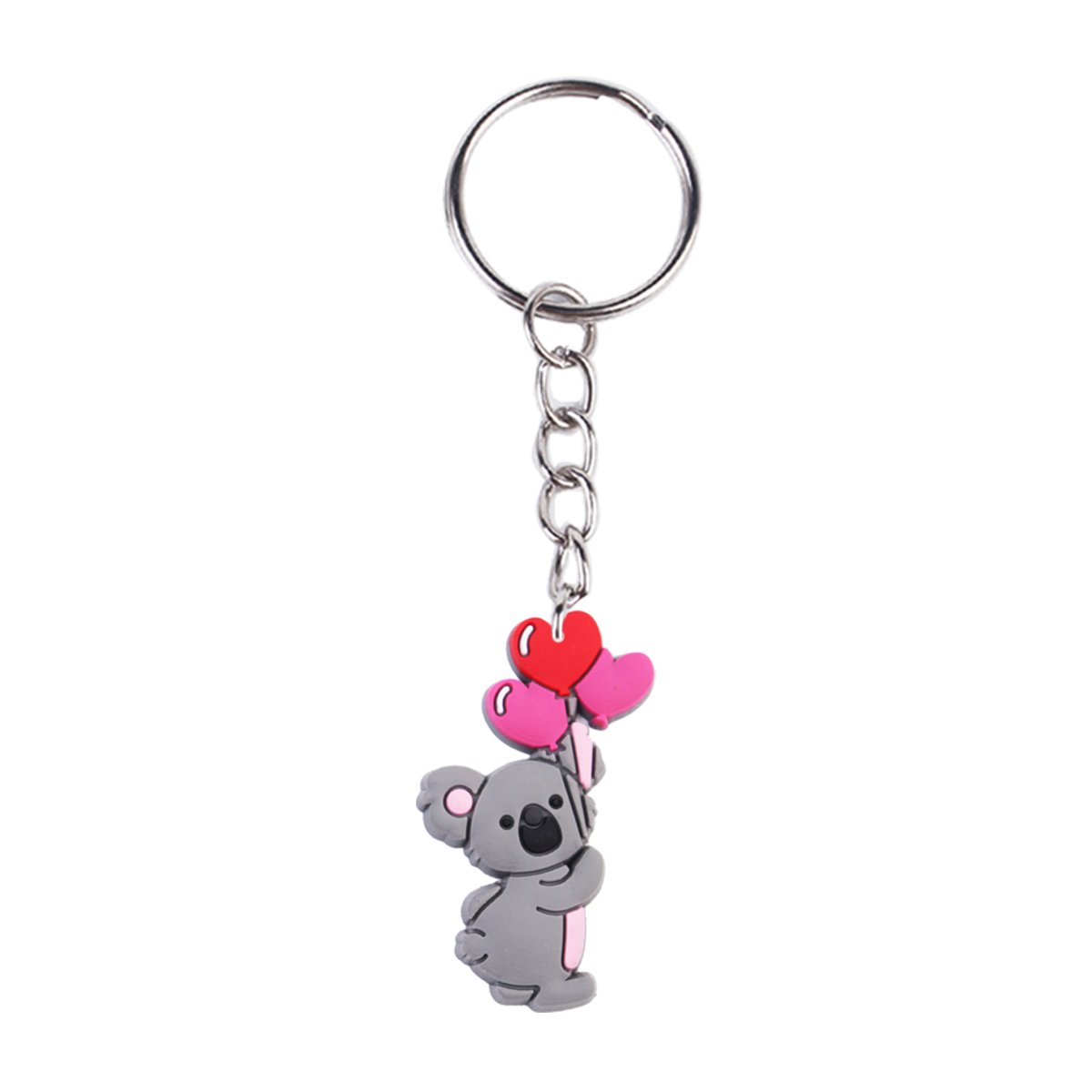 Wholesale New Arrival Cute Cartoon Soft PVC Koala Key Chains Animal Keyring Bag Accessories Custom LOGO 2D/3D Key Chain