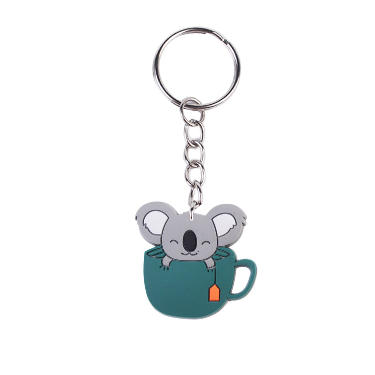 Wholesale New Arrival Cute Cartoon Soft PVC Koala Key Chains Animal Keyring Bag Accessories Custom LOGO 2D/3D Key Chain