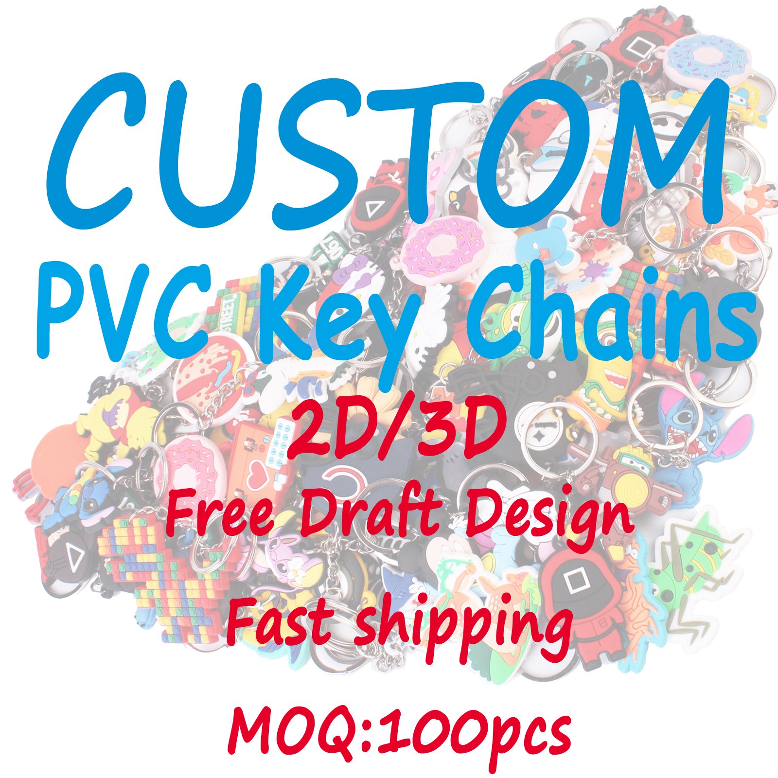 Wholesale New Arrival Cute Cartoon Soft PVC Koala Key Chains Animal Keyring Bag Accessories Custom LOGO 2D/3D Key Chain