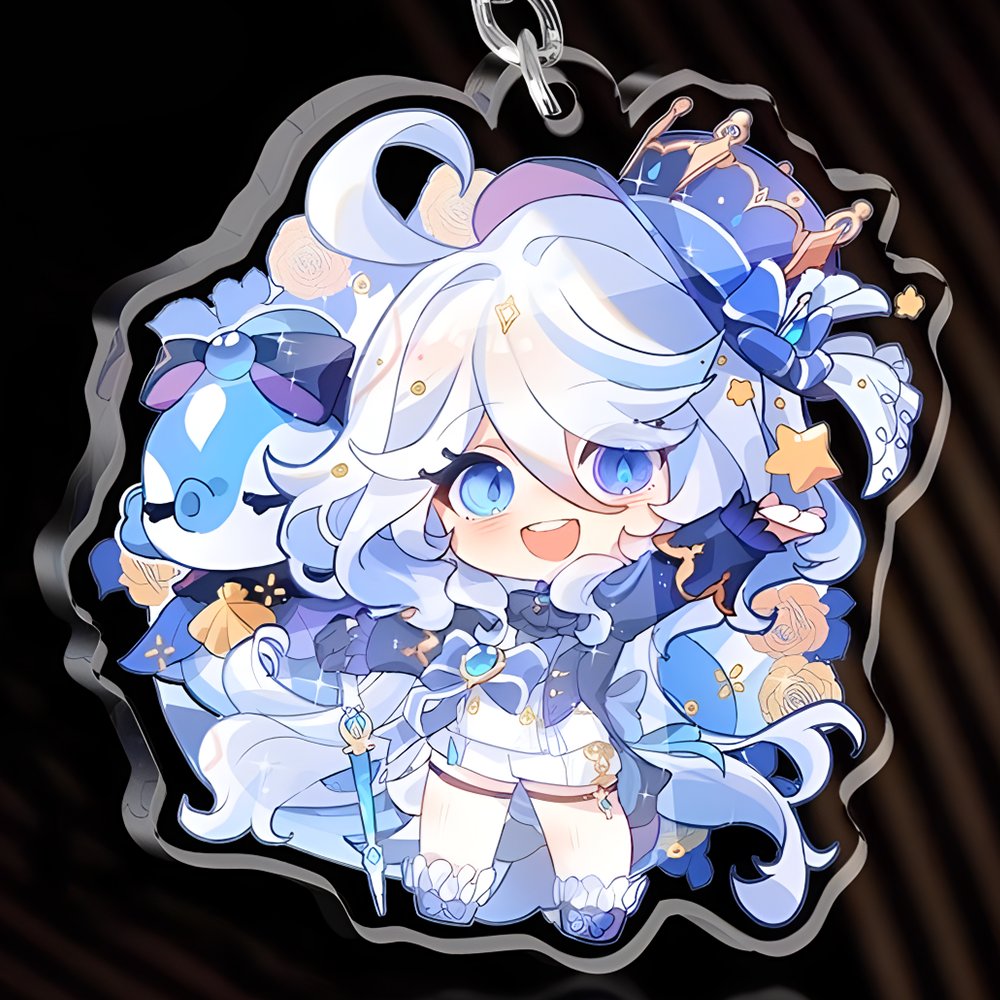 Wholesale Japanese Anime Cartoon Acrylic Keychain Manufacturer Cute Figures Popular Key Chain Pendant Holographic Clear Charms