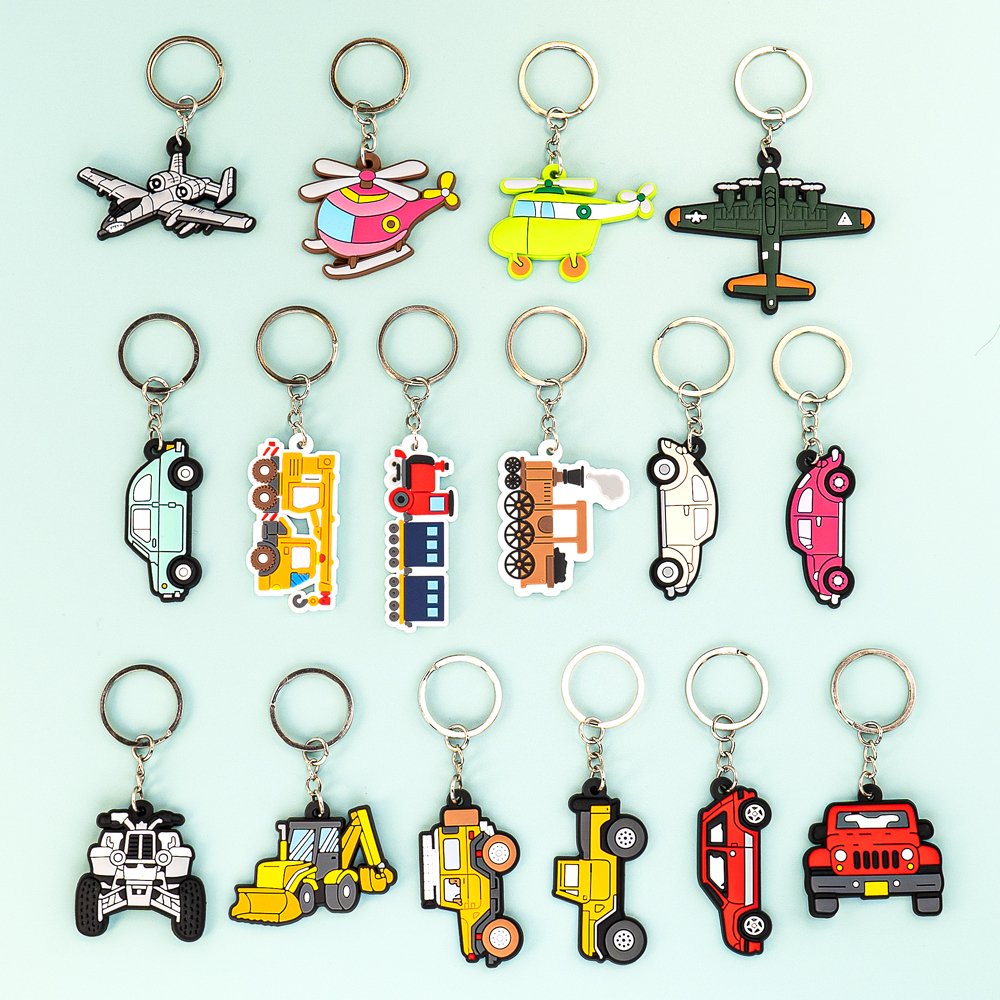 wholesale pvc keychains hot sale anime figure custom keyring friends Cartoon Traffic holder fit fans souvenir gift