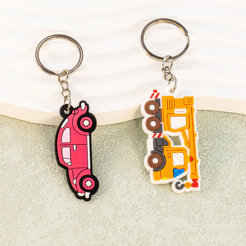 wholesale pvc keychains hot sale anime figure custom keyring friends Cartoon Traffic holder fit fans souvenir gift