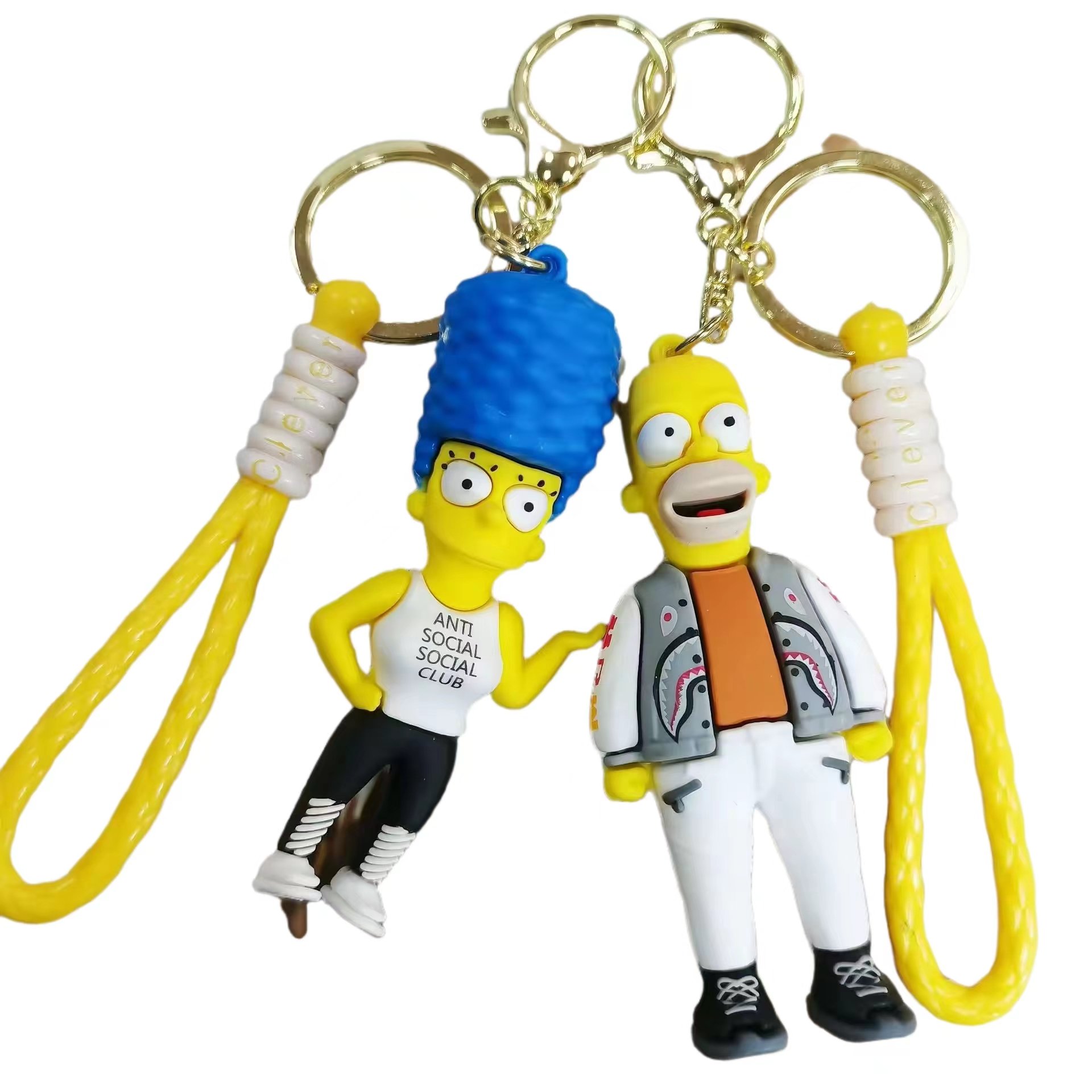 3D Anime Family Story Doll Key Chain Car Key Bag Pendant Wholesale Factory custom cartoon Pvc rubber keychains