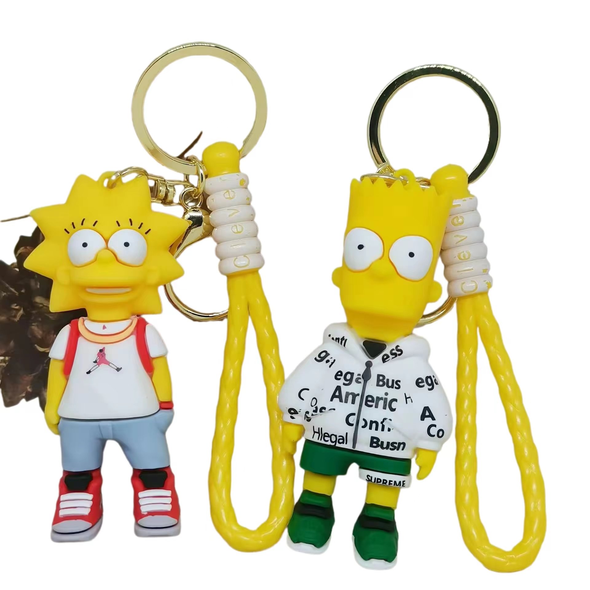 3D Anime Family Story Doll Key Chain Car Key Bag Pendant Wholesale Factory custom cartoon Pvc rubber keychains