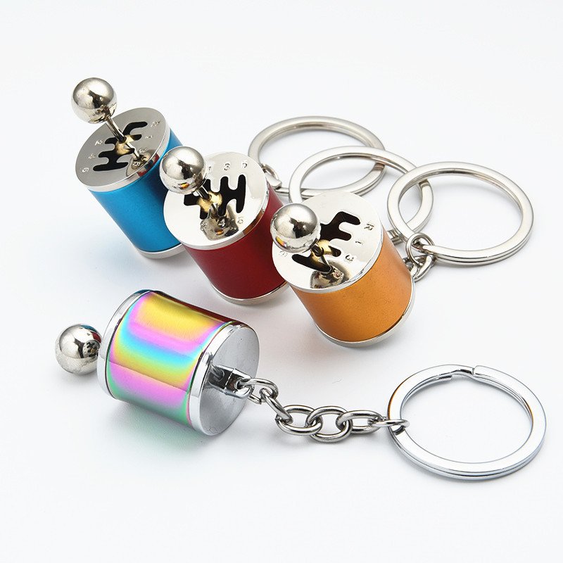 Customizable LOGO Car Shift Key ring 6-speed manual transmission shift key ring Metal car key ring Auto accessories