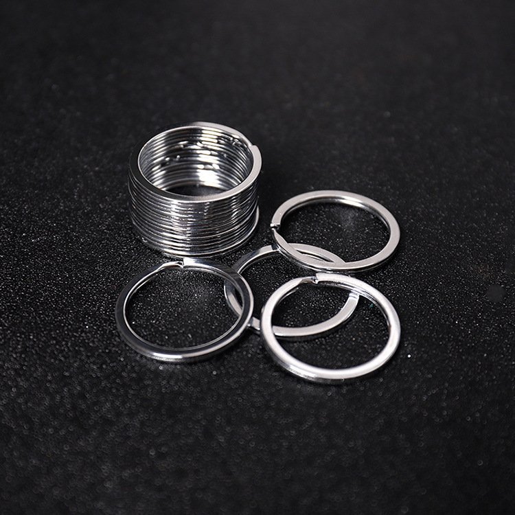 Wholesale High Quality Stainless Steel Metal Round Edge Style Universal Key Ring For Diy Keychain Accessories
