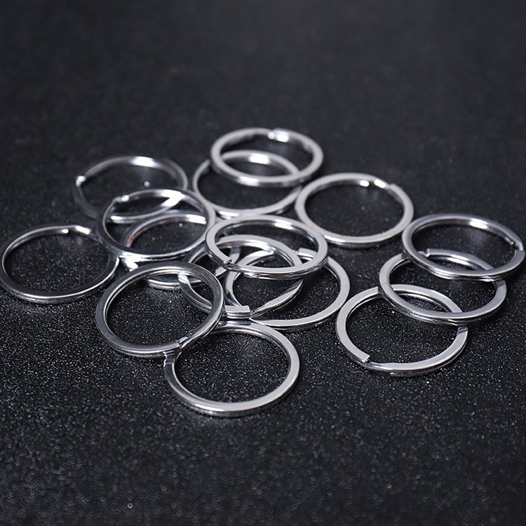 Wholesale High Quality Stainless Steel Metal Round Edge Style Universal Key Ring For Diy Keychain Accessories