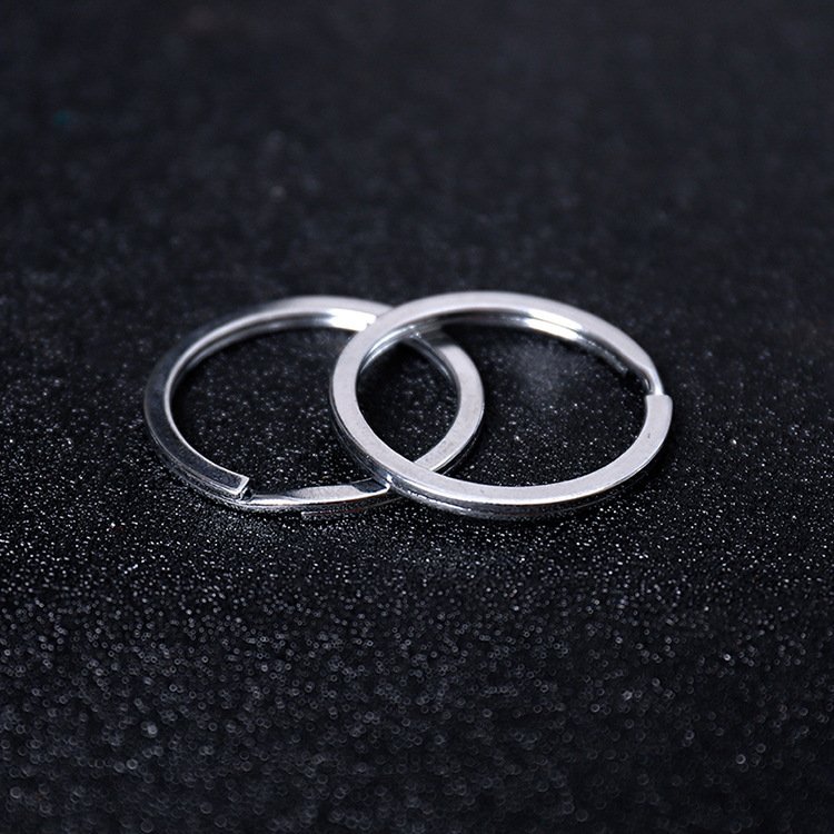 Wholesale High Quality Stainless Steel Metal Round Edge Style Universal Key Ring For Diy Keychain Accessories