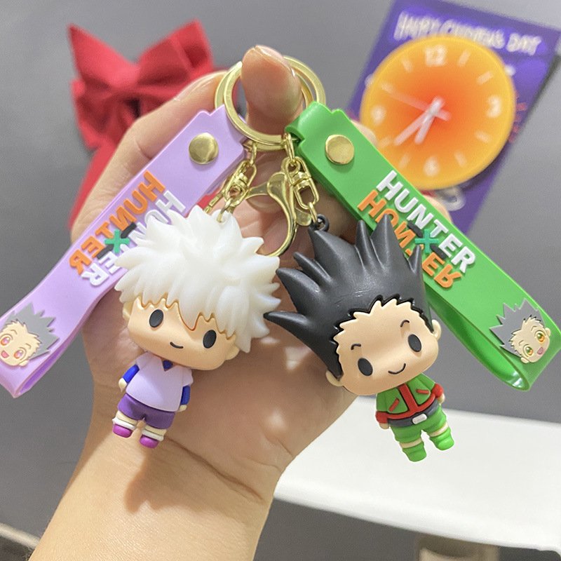 Xinxing Cute Car Keychains Bags Anime PVC Keyring Women Men Jewelry Key Chain Wholesale Gift Matching Accessories