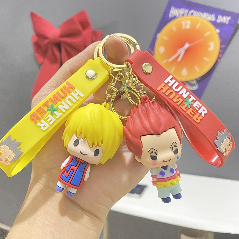 Xinxing Cute Car Keychains Bags Anime PVC Keyring Women Men Jewelry Key Chain Wholesale Gift Matching Accessories