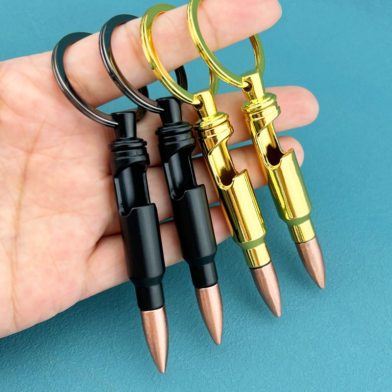 Customized Creative Bullet Bottle Opener Keychain Ring Metal Beer Enamel Bottle Opener Keychain Bottle Opener Gift