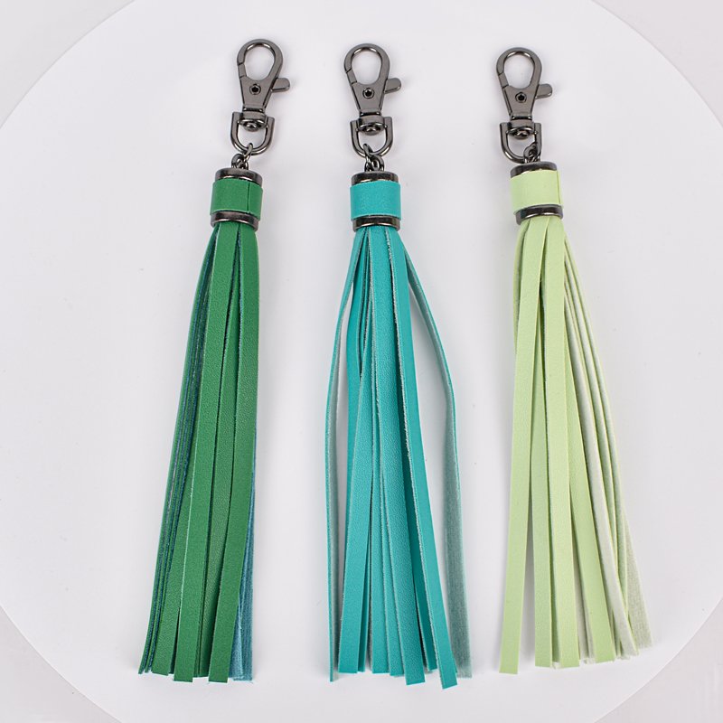 Wholesale Women Pu Leather Tassel With Lobster Swivel Keychain For Handbag Phone Car Key Jewelry Diy Keychains