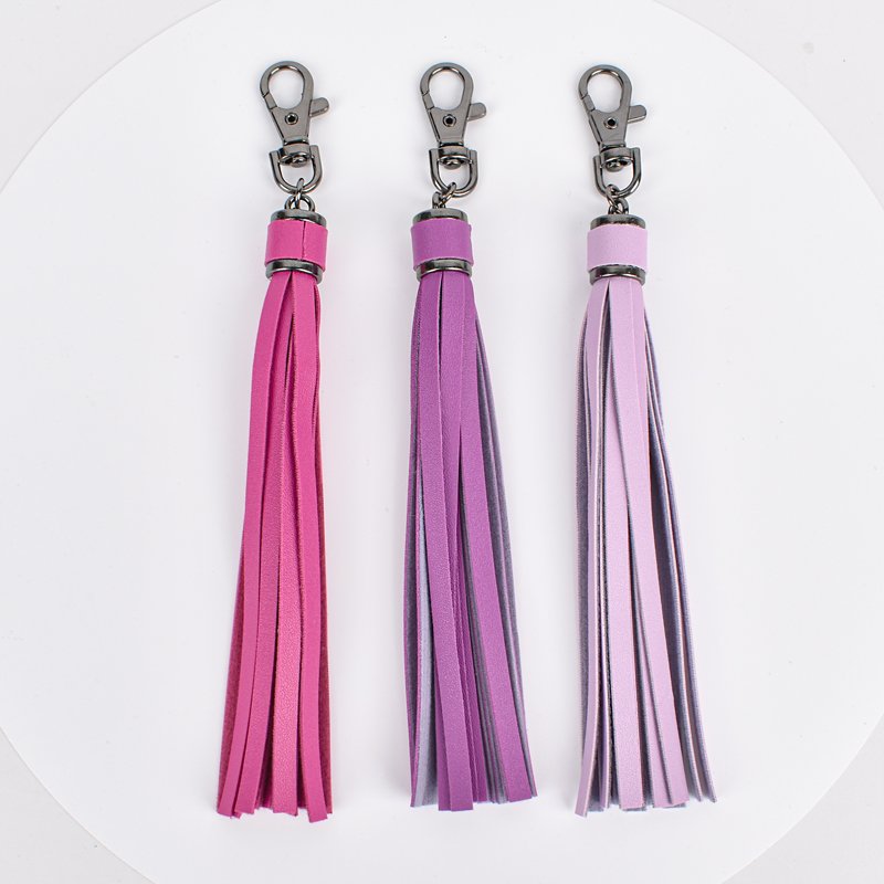 Wholesale Women Pu Leather Tassel With Lobster Swivel Keychain For Handbag Phone Car Key Jewelry Diy Keychains