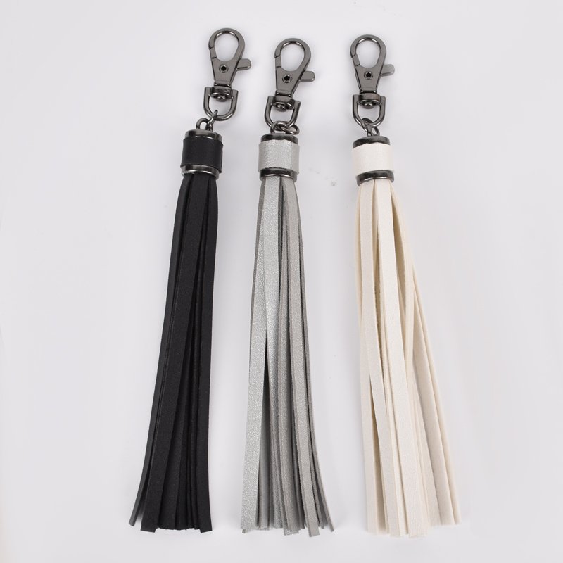 Wholesale Women Pu Leather Tassel With Lobster Swivel Keychain For Handbag Phone Car Key Jewelry Diy Keychains