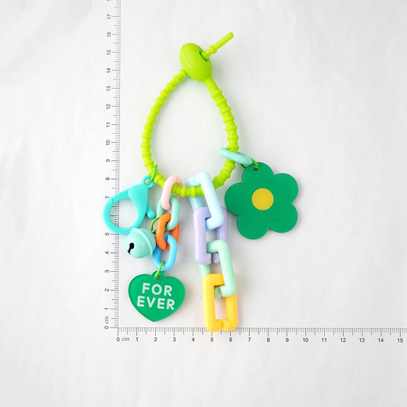 Resin Sunflower Tulip Flower Keychains Beautiful Flower Keychain for girl Bag mobile phone case charms chain Pendant Accessories