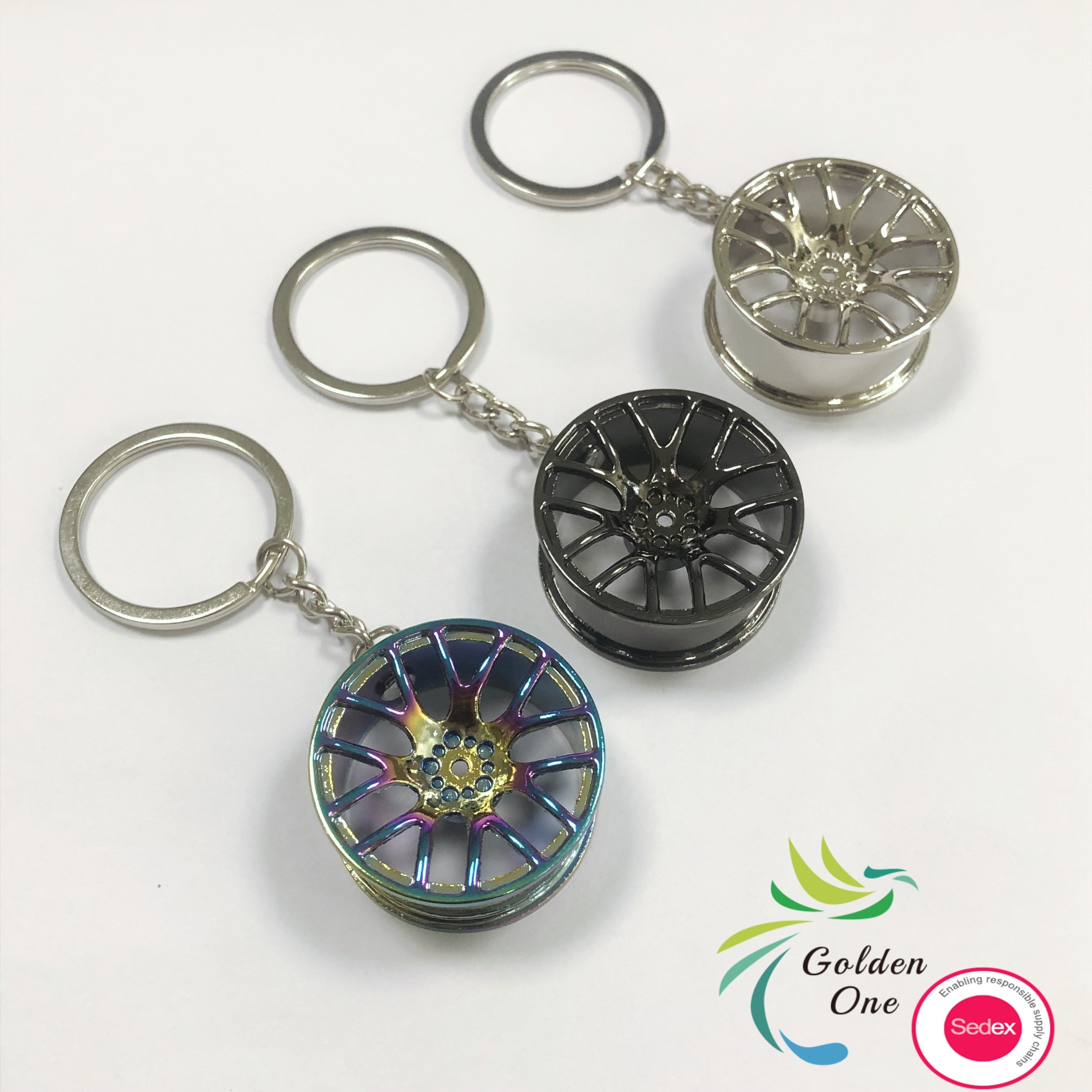 Wholesale Car Auto Tuning Parts Turbocharger Spring Shock Absorber Whistle Gearbox Zinc Alloy Key Ring