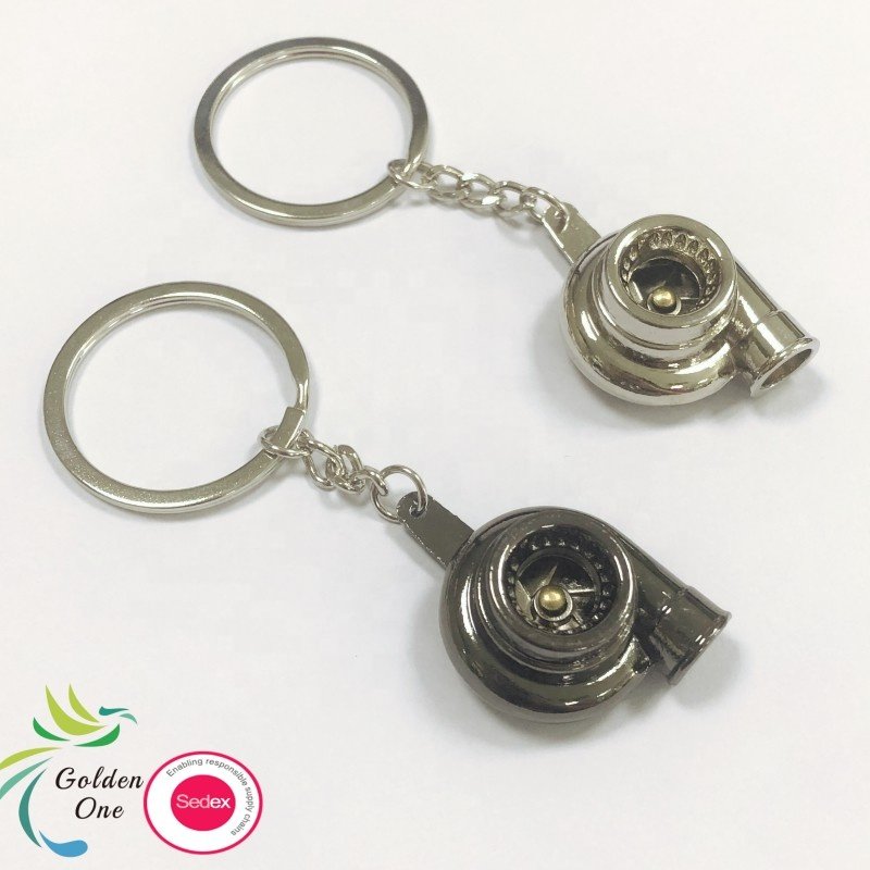 Wholesale Car Auto Tuning Parts Turbocharger Spring Shock Absorber Whistle Gearbox Zinc Alloy Key Ring