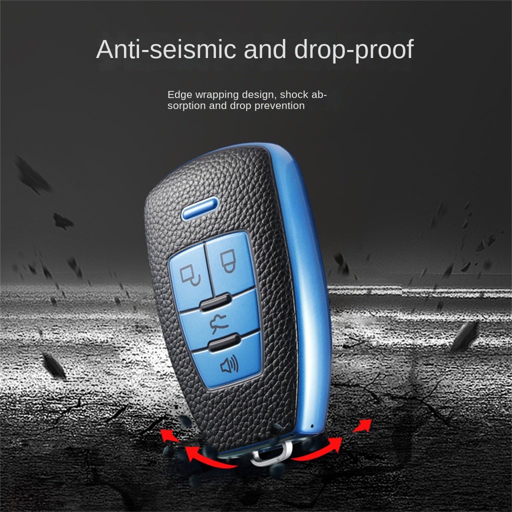 Car Protective TPU Holder Leather Case Box Accessories Key chain Shell Bag for BAIC BJ40 kunbao d50 d70 eu5 X55 X65 U7 EX5