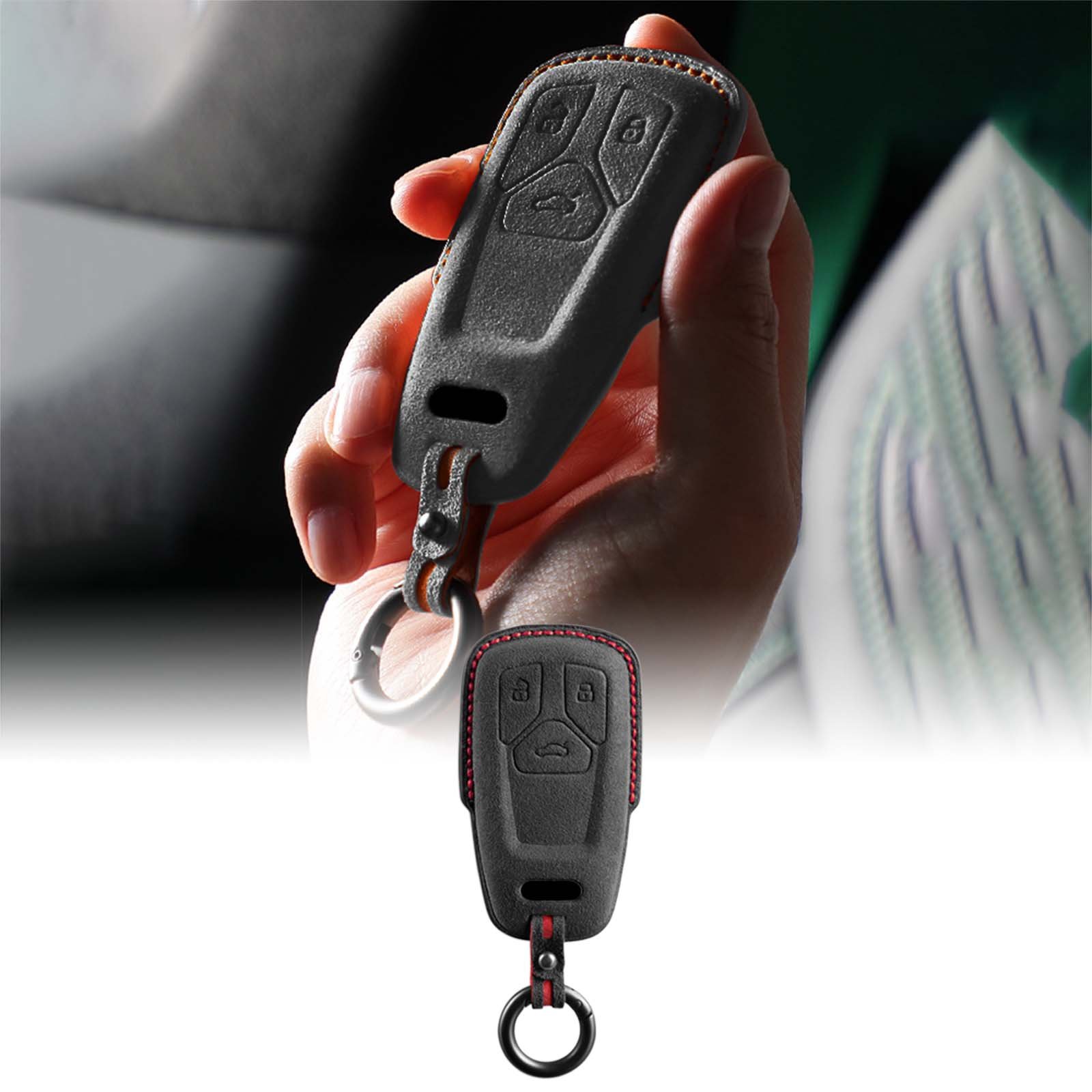car key accessories for audi keychain leather car key case car key covrer