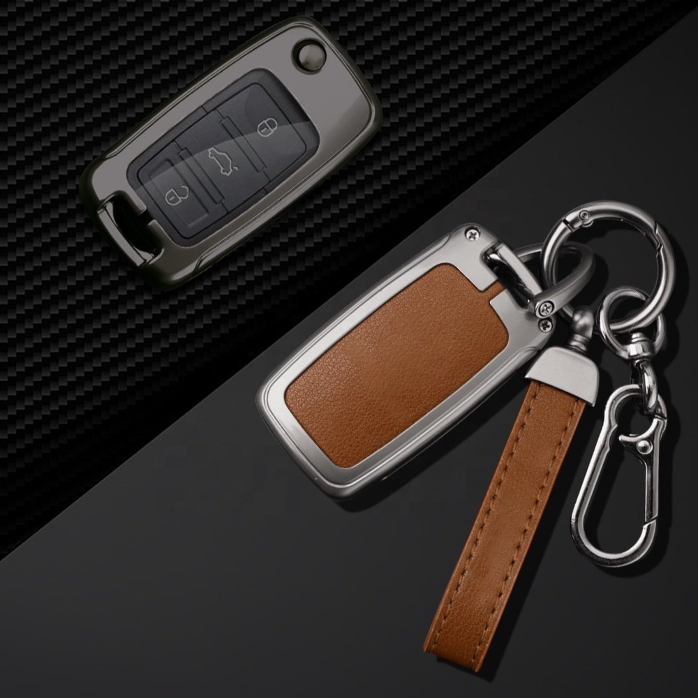For Volkswagen Atlas Zinc VW Golf And Polo Leather Car Key Cover