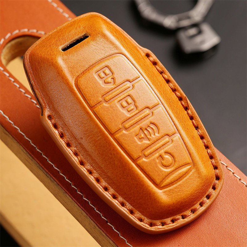 Genuine Leather Car Key Case Cover for Haval Jolion Jollein F7 H6 Jolyon F7H Dargo accessories Keys Handmade Car key Shell