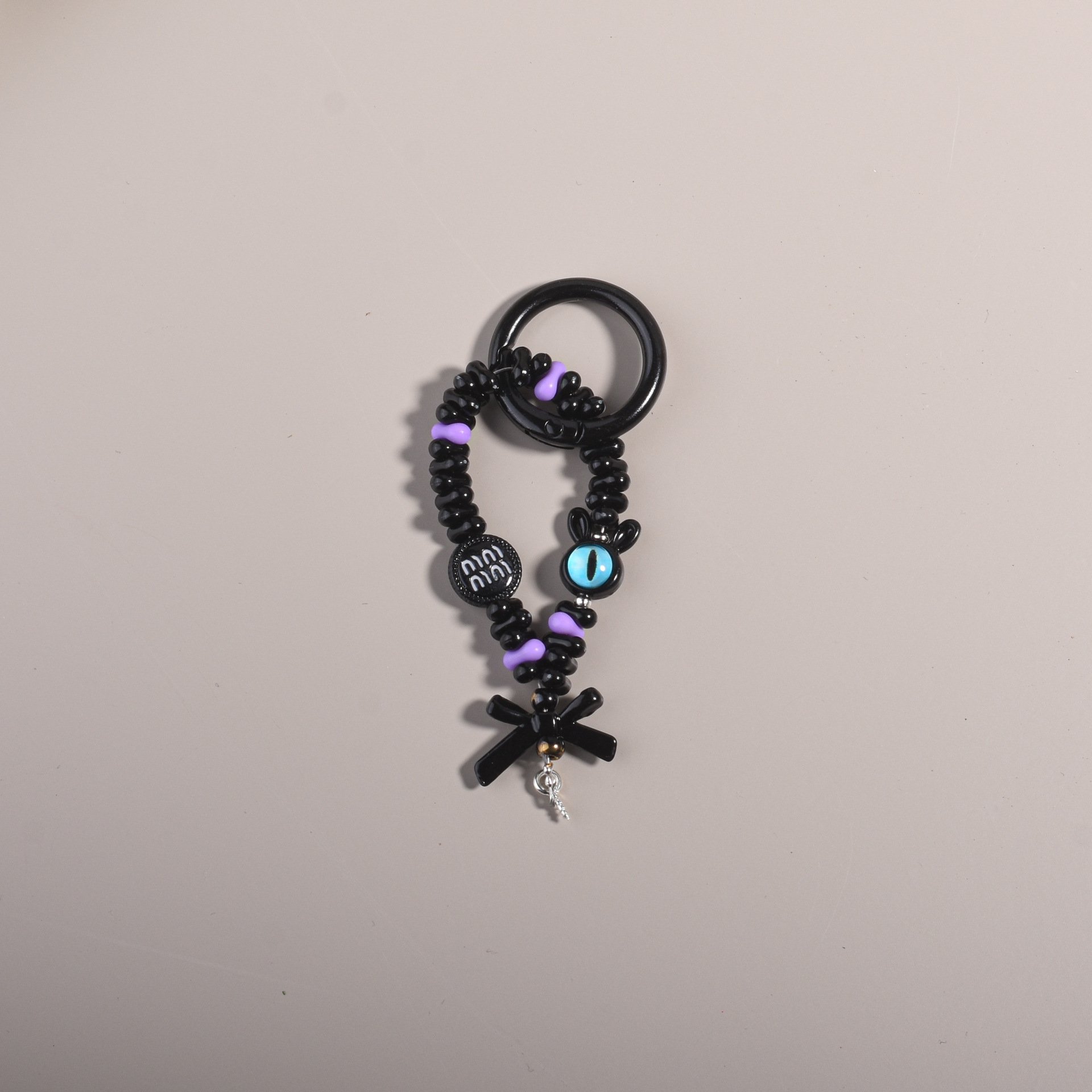 New multi-color peanut pearl zinc alloy small droplet DIY short mobile phone chain key chain bag pendant