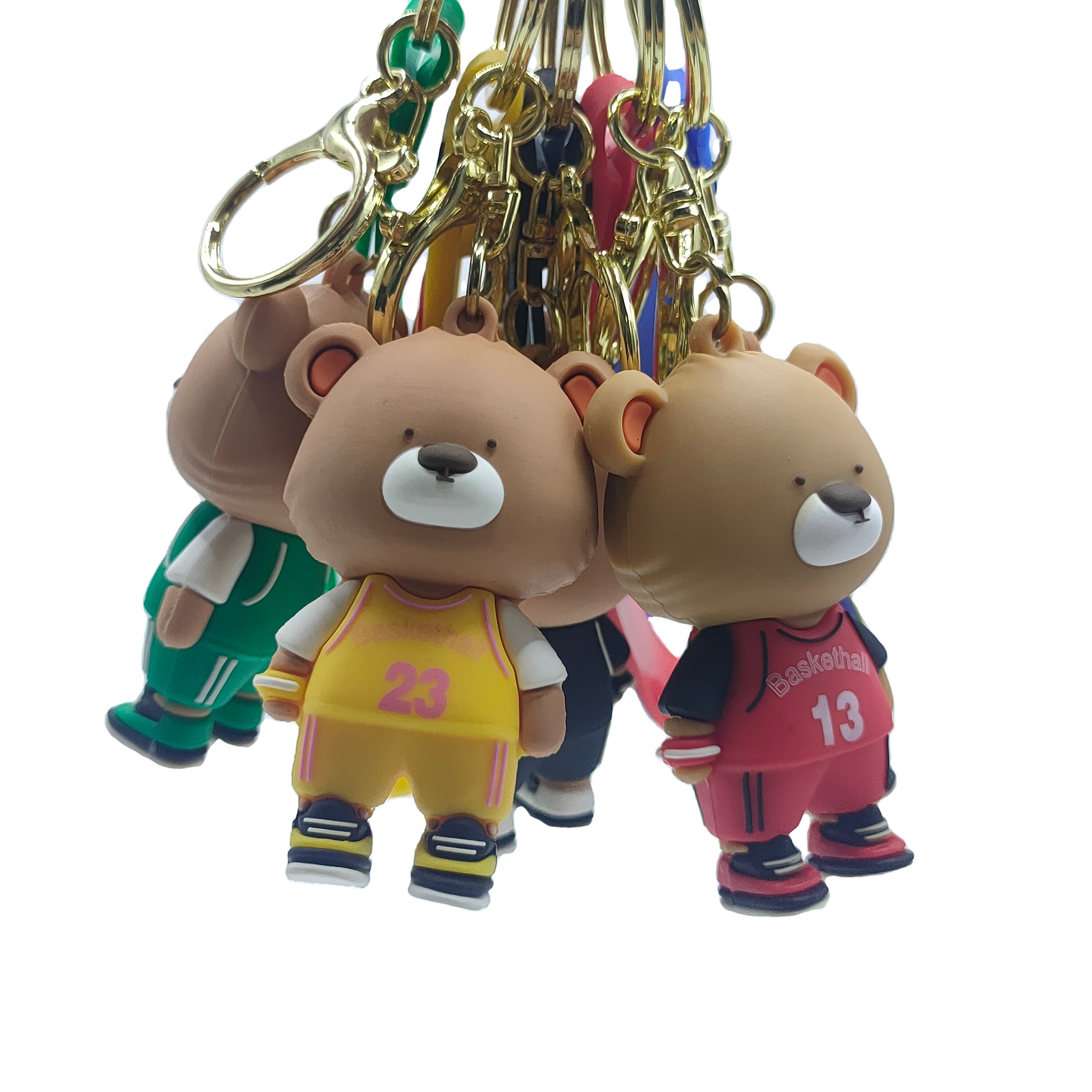 2024 Wholesale Creative Cartoon Cute Bear Couple Keychain Fashion Schoolbag Pendant Girl Small Gift Bike Key Chains