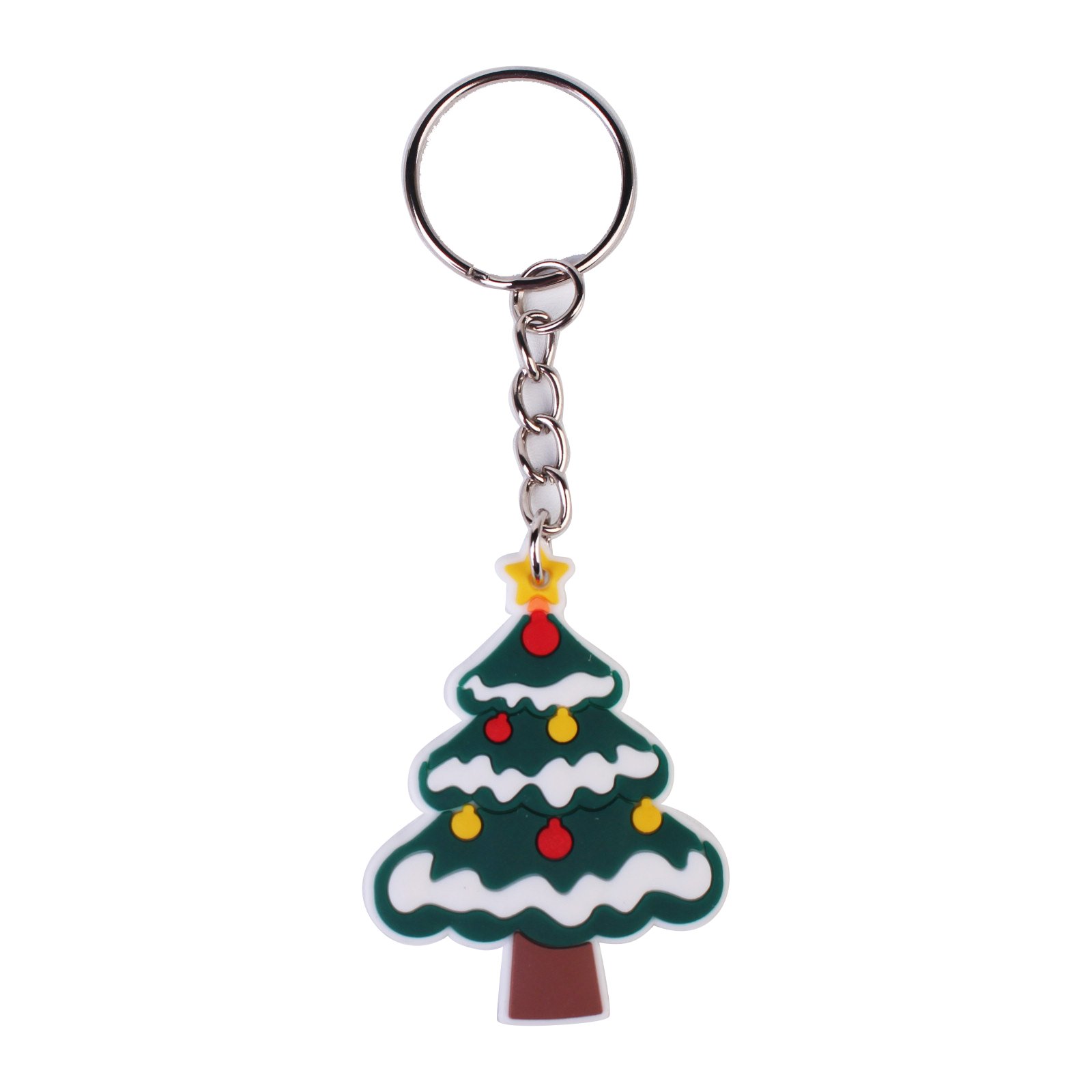 2024 Wholesale 2D PVC Creative New Arrival Cozy Joyful Key Chains Delicate Christmas Festival Custom Key Chains Rings Party Gift