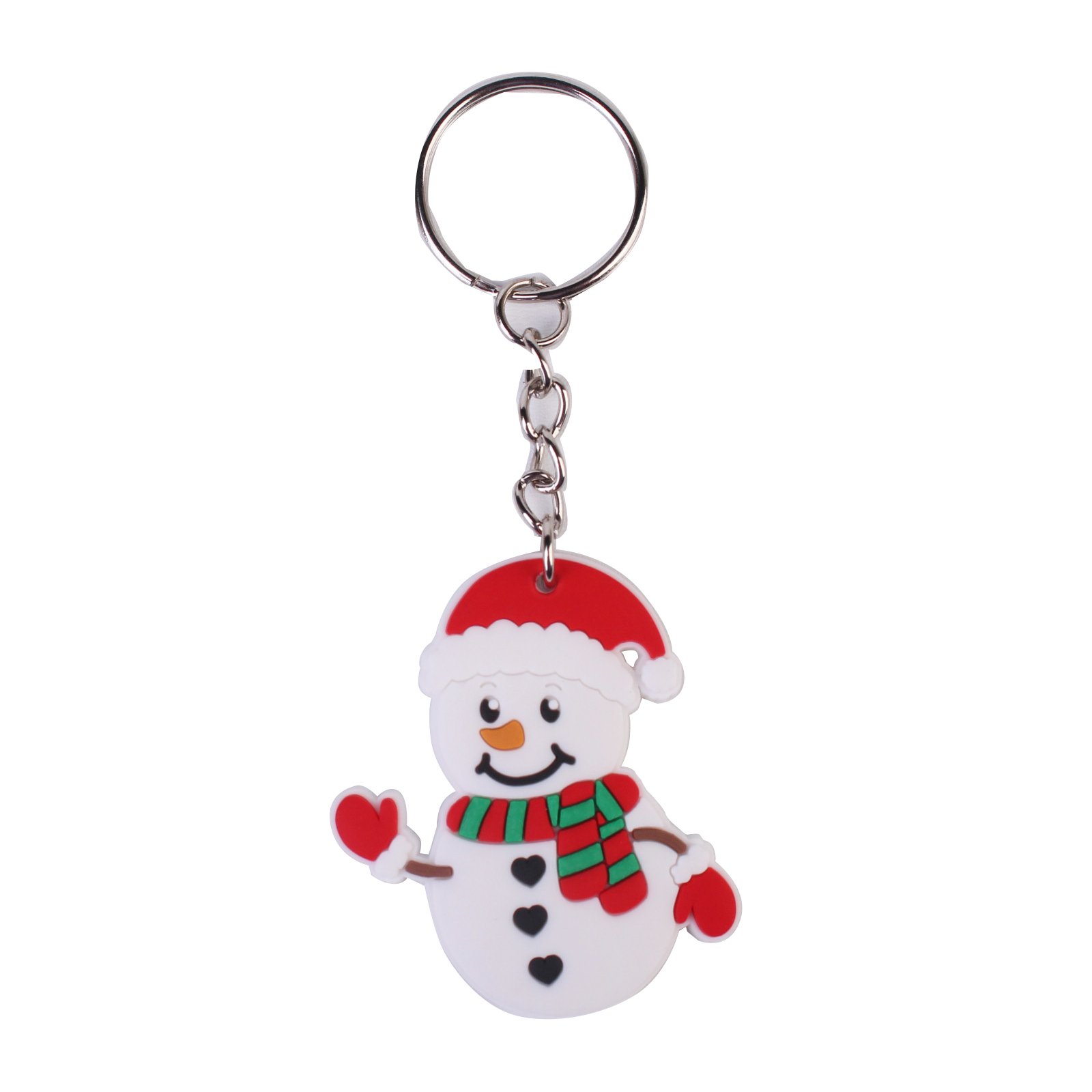 2024 Wholesale 2D PVC Creative New Arrival Cozy Joyful Key Chains Delicate Christmas Festival Custom Key Chains Rings Party Gift