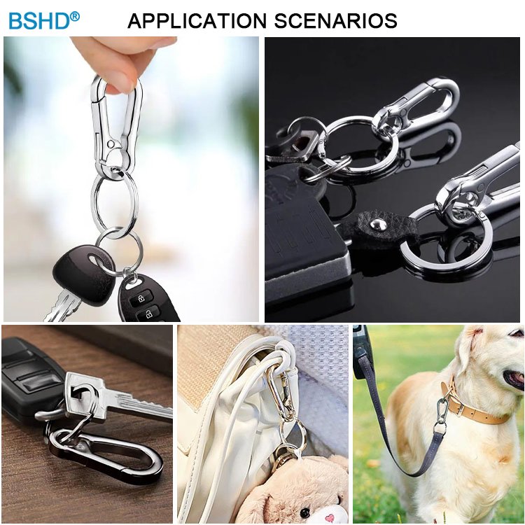 Ship Immediately Outdoor 70mm Metal Carabiner Keychain Safety Snap Hook 24mm Key Ring Accessories Buckle Clip Keychains