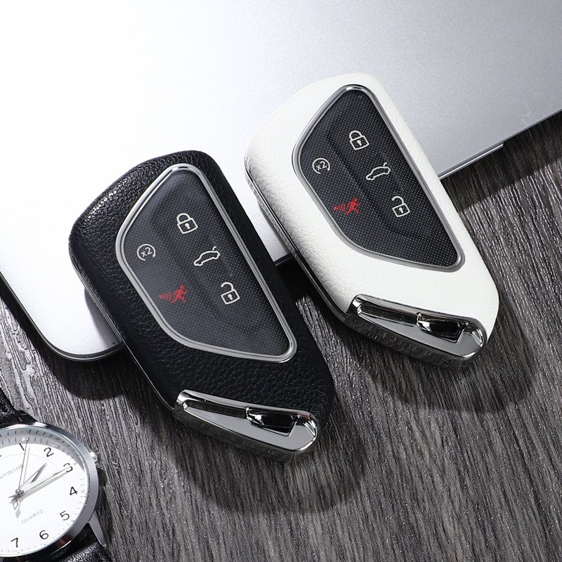 For Volkswagen leather Key Fob Cover 3 button key shell fit for ID.3/ID.4X/ID.6X/ID.4/CROZZ/talagon/Golf 8/Teramont key cover