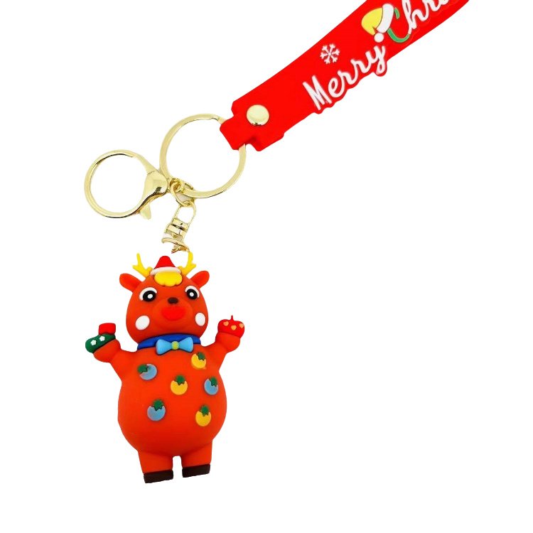 Christmas Limited Metal Keychain Exquisite Craft Business Gift Holiday Decoration Exquisite Gift Home Car Key Accessories