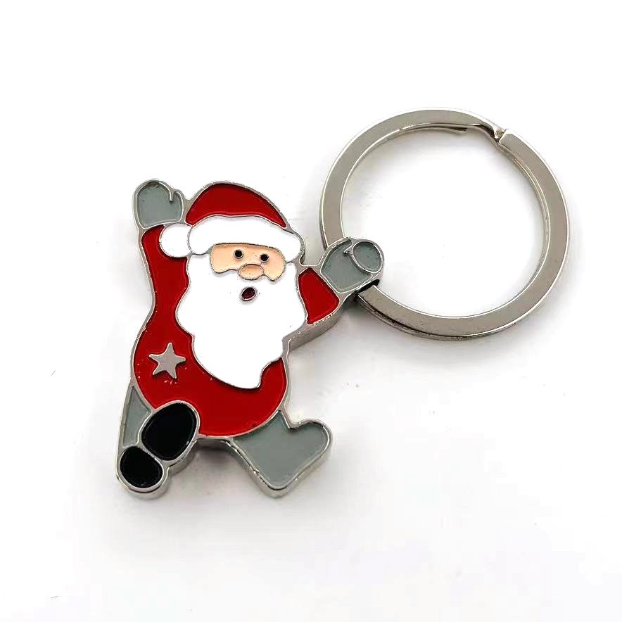 Christmas Limited Metal Keychain Exquisite Craft Business Gift Holiday Decoration Exquisite Gift Home Car Key Accessories