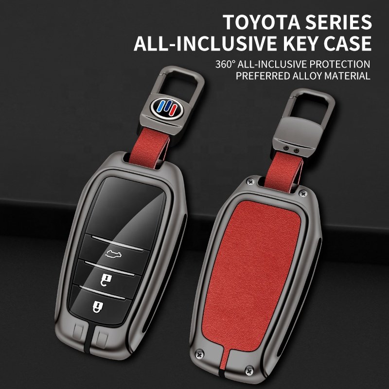Zinc Alloy Leather Car Key Cover For toyota Fashion Key Case for toyota