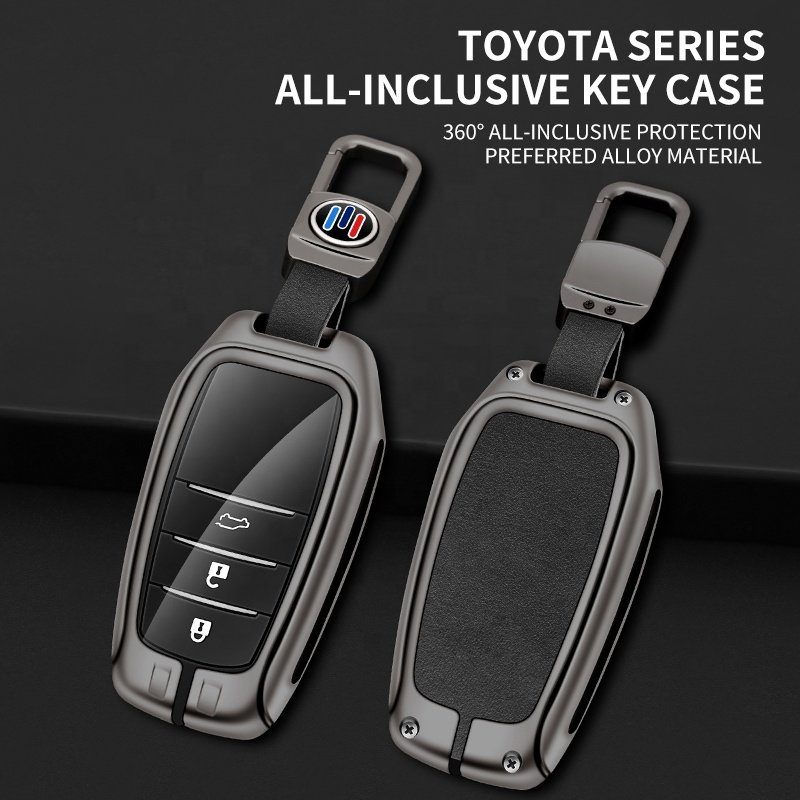 Zinc Alloy Leather Car Key Cover For toyota Fashion Key Case for toyota