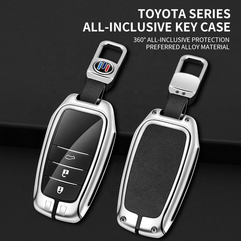 Zinc Alloy Leather Car Key Cover For toyota Fashion Key Case for toyota