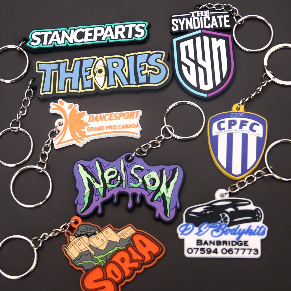 Promotional Gift Bag Car Pendant Accessories Soft PVC Soccer Football Key Chains 3D Rubber Jersey Key Chain