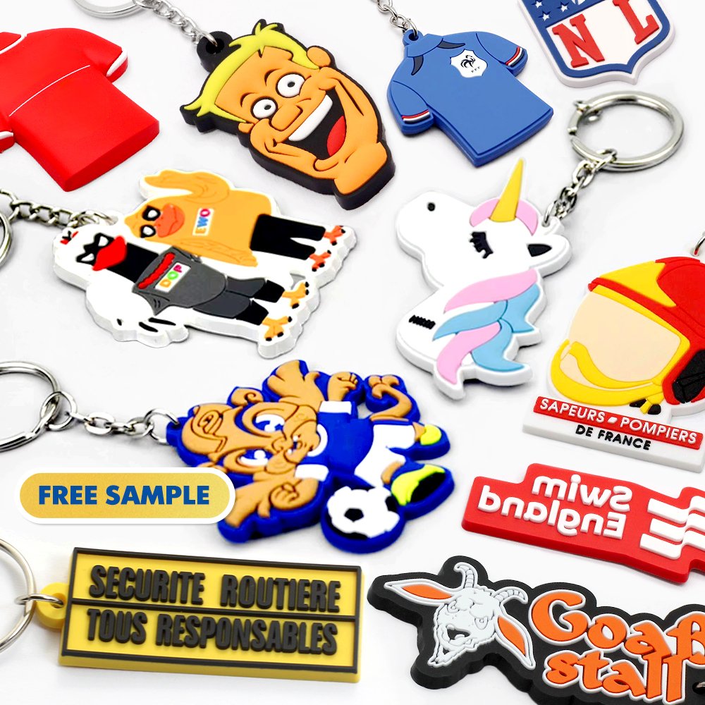 Promotional Gift Bag Car Pendant Accessories Soft PVC Soccer Football Key Chains 3D Rubber Jersey Key Chain