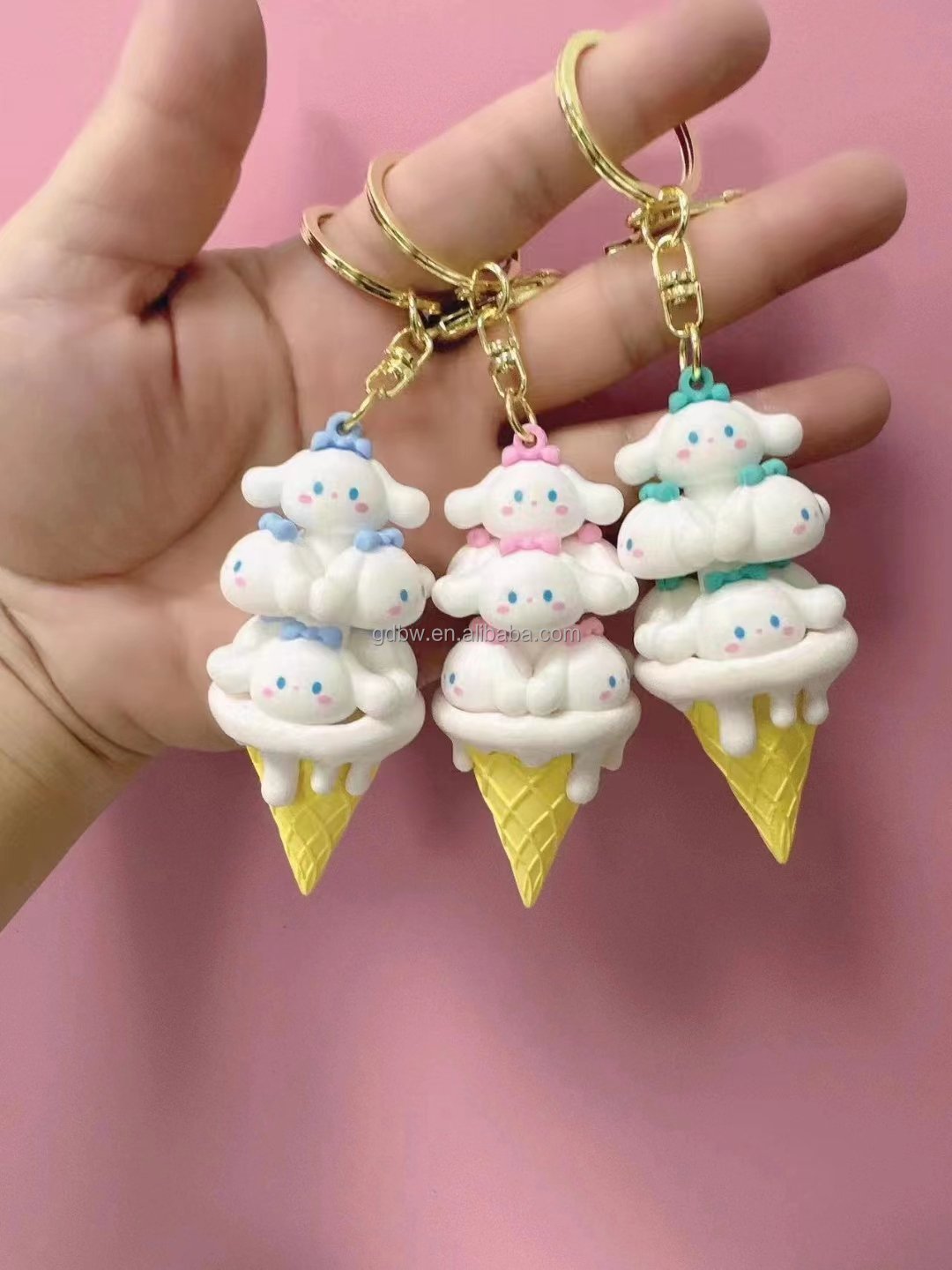 Wholesale Cartoon Kawaii Ice Cream Key Chains Animal Keychain Bag Accessories Cute Car Key Pendant