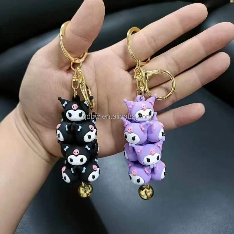 Wholesale Cartoon Kawaii Ice Cream Key Chains Animal Keychain Bag Accessories Cute Car Key Pendant