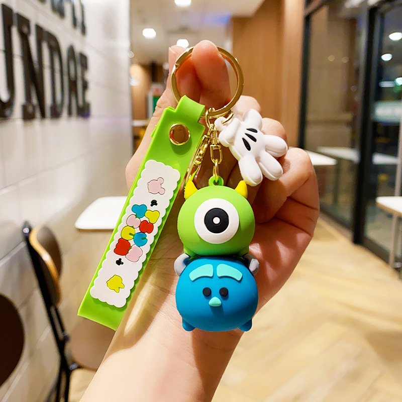Cute Stacked Music Bear Mouse Doll Keychain Cartoon Doll Car Bag Pendant Accessories Small Gifts