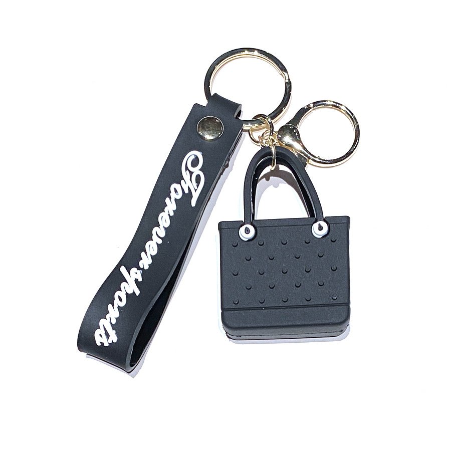 Hot sales 9 colors Custom Handbag model Cute Car accessories Rubber key chains