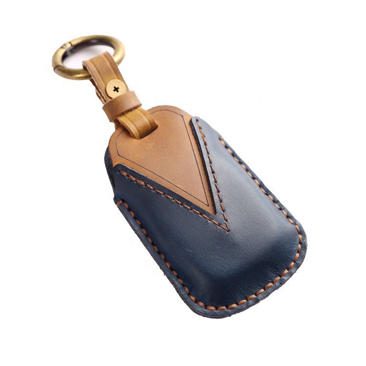 Wholesale Hand Sewing Genuine Leather Car Key Case Cover for Chevy Equinox Traverse Malibu Camaro Cruze Blazer Spark Sonic