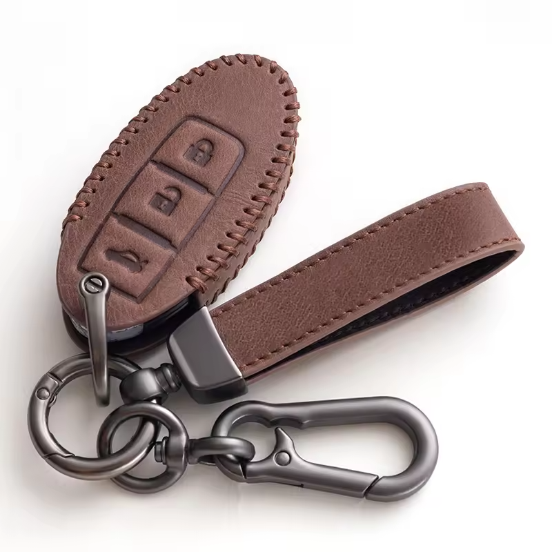 leather cover para rush terios 3 5 Button Car Key Case Cover For Infiniti FX G37 Q60 QX50 QX70 Remote Keychain Accessories