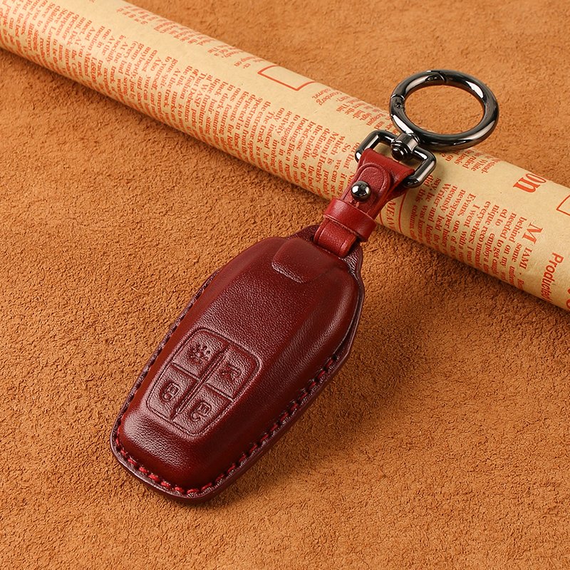 Genuine Leather Car Key Bag Cover for Ferrari 488/458/ST90/F8/430 Case Holder Keychain Car Accessories