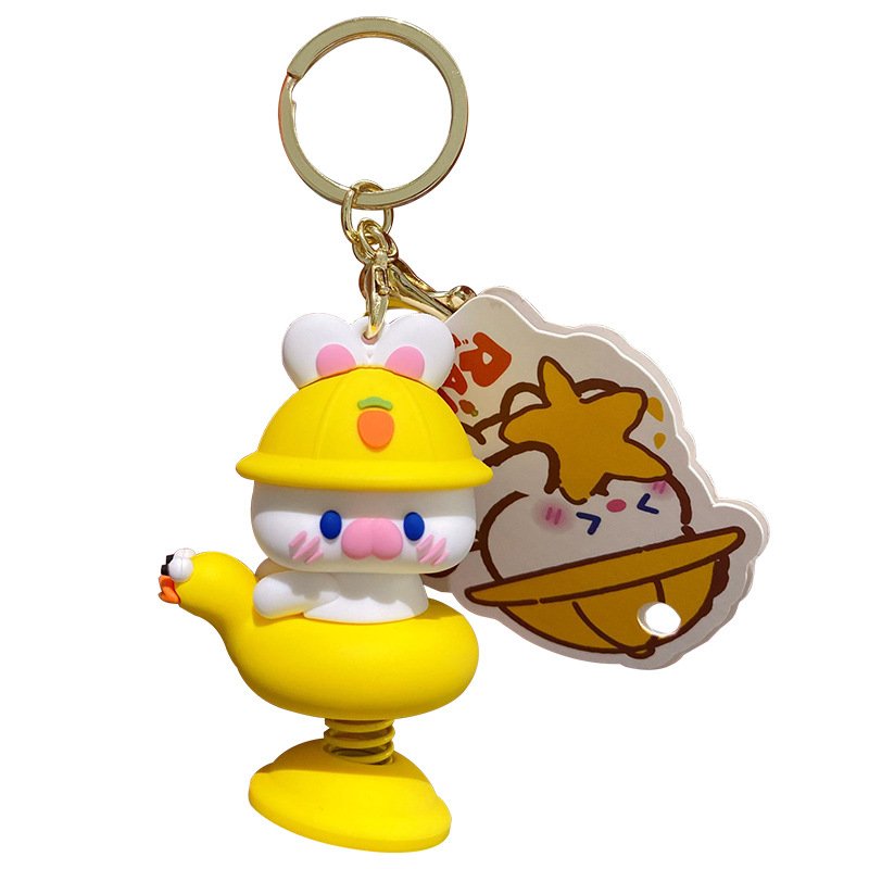 Lilangda Anime Shaking Doll keychain Rocker Series Cartoon Bag Pendant Car Key Chain Creative Gift Wholesale Accessories Gift