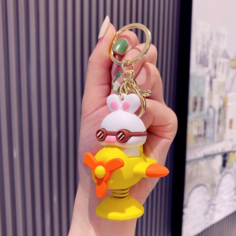 Lilangda Anime Shaking Doll keychain Rocker Series Cartoon Bag Pendant Car Key Chain Creative Gift Wholesale Accessories Gift